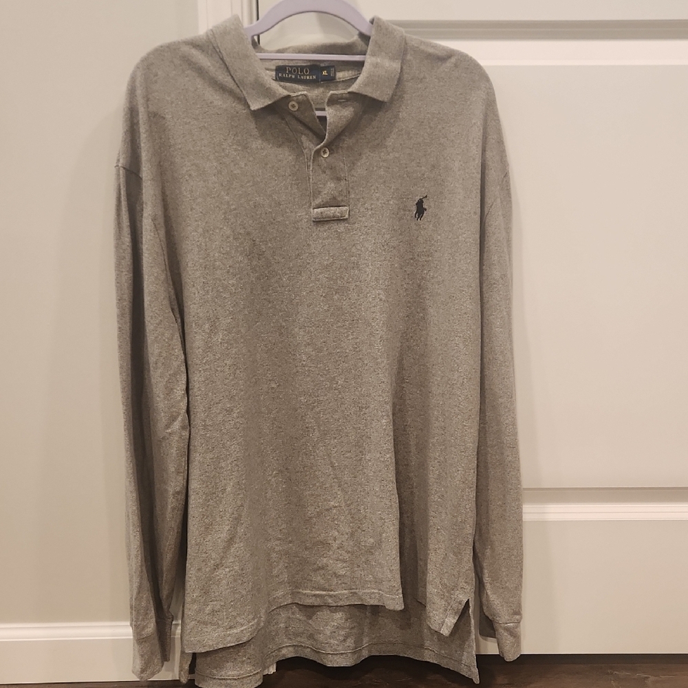 Polo by Ralph Lauren Gray Classic Long Sleeve Polo Shirt